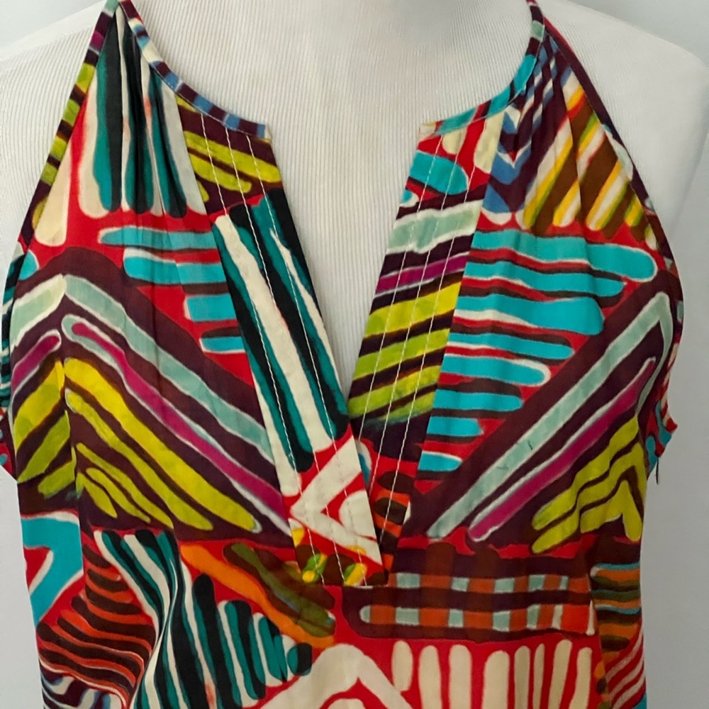 J Crew Colorful Geometric Print Dress - Picture 2 of 4